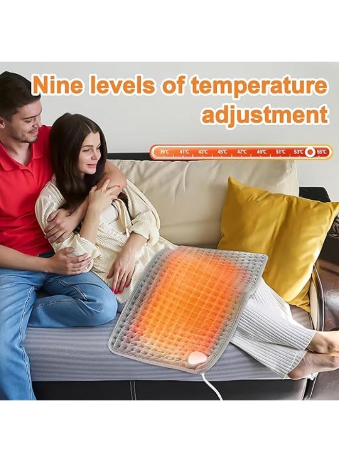 حزام تدفئة كهربائي ديجيتال لعلاج آلام الظهر والتقلصات - كمادة حرارية بـ 9 مستويات حرارة وتايمر - وسادة تدفئة كبيرة وناعمة قابلة للغسل للخصر والبطن - Image 3